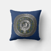 キャンベルクレスト&タータンチェックノット装飾用クッション クッション (裏面)