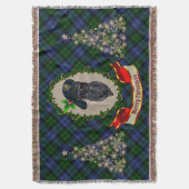 キャンベルスコットランド犬のクリスマス スローブランケット (正面縦)