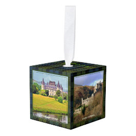 キャンベルスコティッシュクランキャッスルタータンチェッククリスマス キューブオーナメント