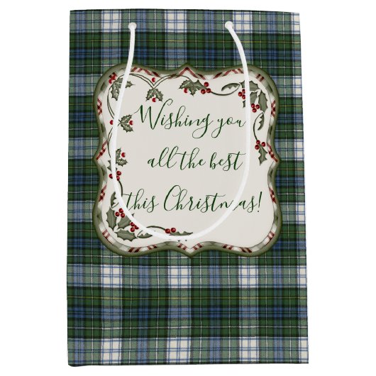 キャンベルドレスエンシェントオリジナルスコットランドタータンチェック ミディアムペーパーバッグ (正面)