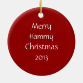 キャンベルドワーフロシアのハムスター セラミックオーナメント (裏面)