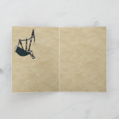 キャンベルバッジ&タータンチェックパーソナライズされたカード カード (内部)