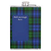 キャンベルバッジ&タータンチェックパーソナライズされたスカルゴルフ フラスク (裏面)
