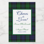 キャンベルブラックウォッチ結婚タータンチェック救ズAデート ワインラベル (シングルラベル)