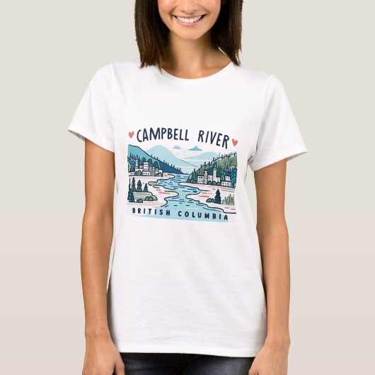キャンベル川BCカナダ Tシャツ (正面)