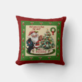 キャンベル&サンタパーソナライズされたクリスマス装飾用クッション クッション (正面)