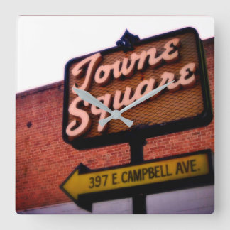 キャンベルCAヒストリックヴィンテージタウンスクエアスクエアワ スクエア壁時計