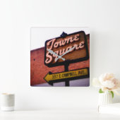 キャンベルCAヒストリックヴィンテージタウンスクエアスクエアワ スクエア壁時計 (ホーム)