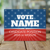 キャンペクラシカルーン – 象徴的なスターストライプズ赤い青 ポストカード