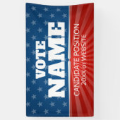 キャンペクラシカルーン – 象徴的な星ホワイトタイプ 横断幕 (縦)