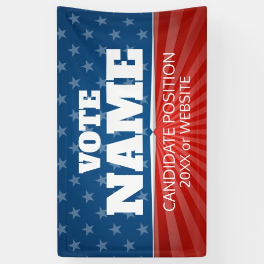 キャンペクラシカルーン – 象徴的な星ホワイトタイプ 横断幕 (縦)