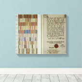 キャンペーンのリボンと職務記録 キャンバスプリント (インサイチュ (ウッドフロア))