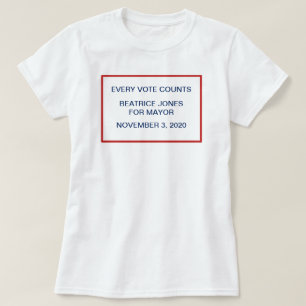 キャンペーンの選挙夜の候補モットーテンプレート Tシャツ