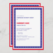 キャンペーンキックオフ政治イベント候補写真 招待状 (正面/裏面)