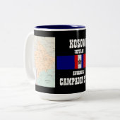 キャンペーンスターコソボ退役軍人 ツートーンマグカップ (正面左)