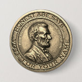 キャンペーンテンプレートおもしろい記憶可能 缶バッジ (正面)