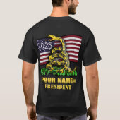 キャンペーンテンプレートが自分を踏み外す Tシャツ (裏面)