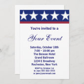 キャンペーンパーティの招待状または7月4日パーティー 招待状 (正面/裏面)