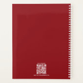 キャンペーンレッドホワイトライフコーチ会社のロゴ プランナー手帳 (裏面)