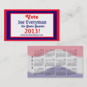 キャンペーン候補者2013のカレンダーの財布カードStd 名刺 (正面/裏面)