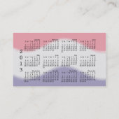 キャンペーン候補者2013のカレンダーの財布カードStd 名刺 (裏面)