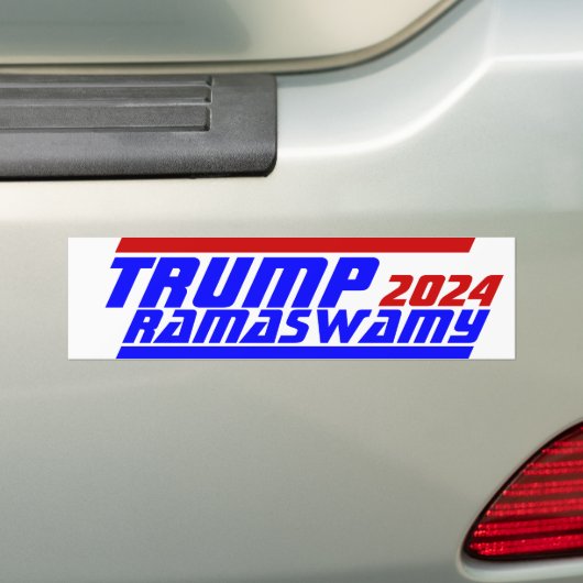キャンペーン2024トランプ大統領VIVEK RAMASWAMY投票 バンパーステッカー (車上)