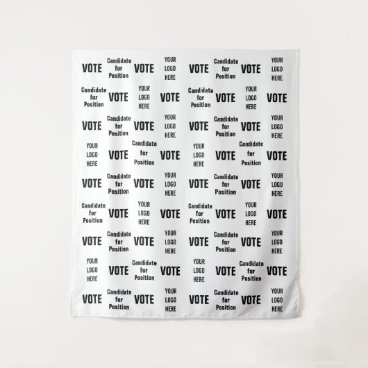 キャンペーン 選挙夜 投票 自撮り 背景 タペストリー (正面)