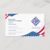 キャンペー連絡ン情報投票者のアウトリーチ 名刺 (裏面)