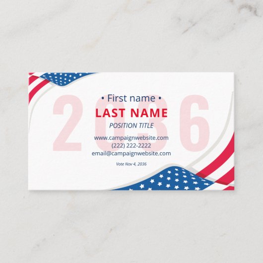 キャンペー連絡ン情報投票者のアウトリーチ 名刺 (正面)