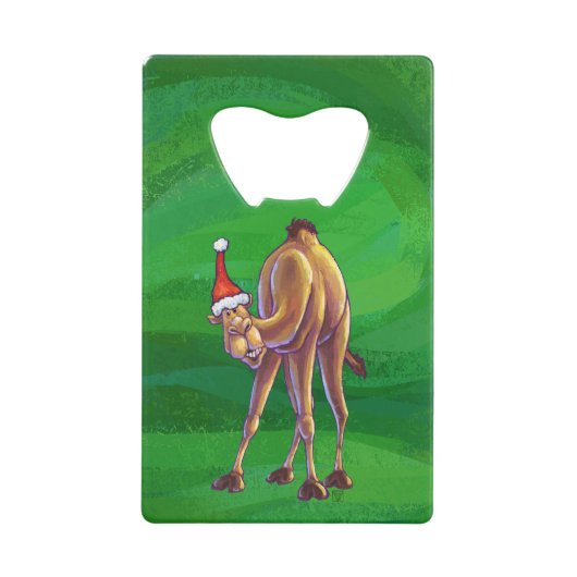 キャンメルクリスマスオングリーン クレジットカード栓抜き (正面)
