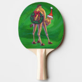 キャンメルクリスマスオングリーン 卓球ラケット (裏面)