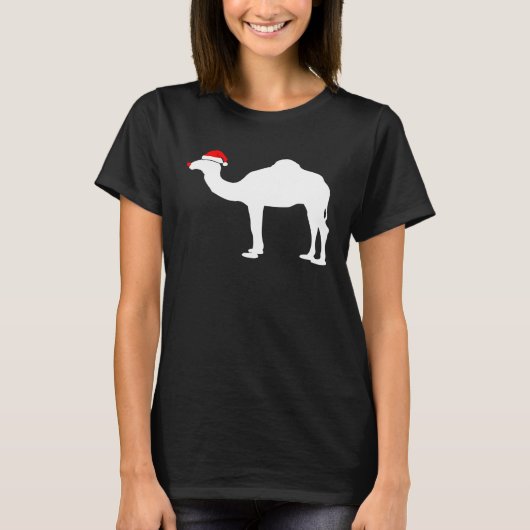 キャンメルサンタハットクリスマス Tシャツ (正面)
