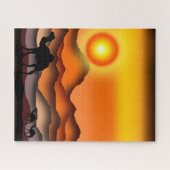 キャンメルズアットサンセットデザートパズルギフト絵画- s ジグソーパズル (横)