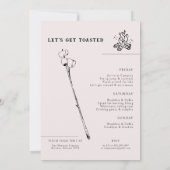 キャンモダンプミニマル |バチェロレッテ週末 招待状 (裏面)