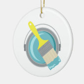 キャン絵を描およびブラシ セラミックオーナメント (左)