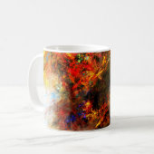 キャン絵を描バスの線フラクタル計算 コーヒーマグカップ (正面左)