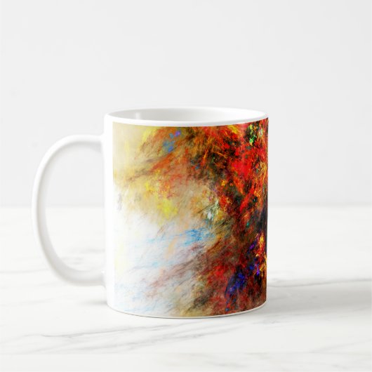 キャン絵を描バスの線フラクタル計算 コーヒーマグカップ (左)