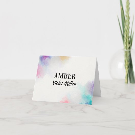 キャン絵を描バス ノートカード (正面)