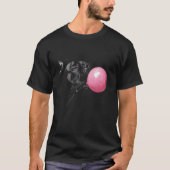 キャン・コルソ ピンクの風船ガム Tシャツ (正面)