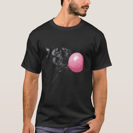 キャン・コルソ ピンクの風船ガム Tシャツ (正面)