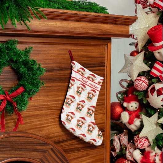 キャヴォードルドッグがクリスマススターを育てる スモールクリスマスストッキング