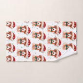 キャヴォードルドッグがクリスマススターを育てる ハンドタオル (ハンドタオル)