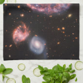 キャートホイール銀河系、ジェームズウェッブ宇宙望遠鏡 キッチンタオル (折り畳み)