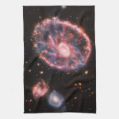 キャートホイール銀河系、ジェームズウェッブ宇宙望遠鏡 キッチンタオル (縦)