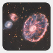 キャートホイール銀河系、ジェームズウェッブ宇宙望遠鏡 スクエアシール (正面)