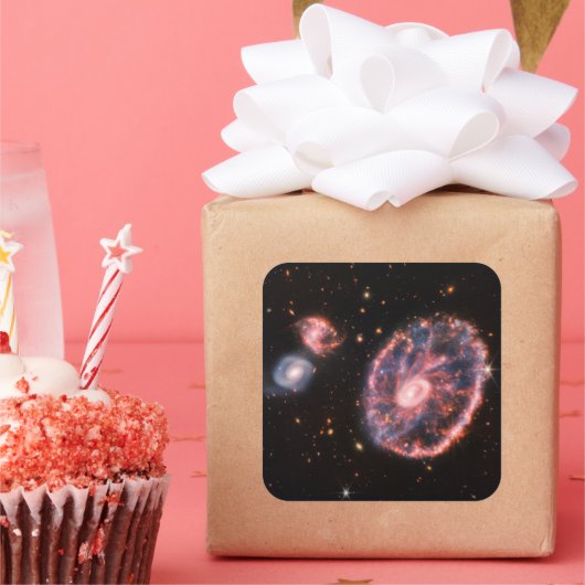 キャートホイール銀河系、ジェームズウェッブ宇宙望遠鏡 スクエアシール (パーティー)