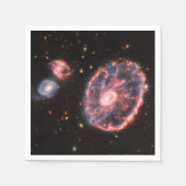 キャートホイール銀河系、ジェームズウェッブ宇宙望遠鏡 スタンダードカクテルナプキン (正面)