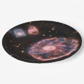 キャートホイール銀河系、ジェームズウェッブ宇宙望遠鏡 ペーパープレート (アングル)