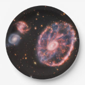 キャートホイール銀河系、ジェームズウェッブ宇宙望遠鏡 ペーパープレート (正面)