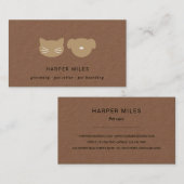 キャ素朴ット・ドッグシンボルクラフト名刺 名刺 (正面/裏面)